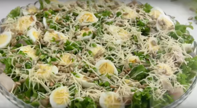 Потрясающий салат «Гусарский» к праздничному столу (без майонеза)