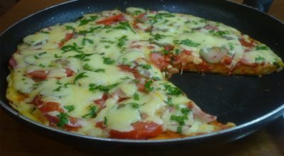 Очень простой и быстрый рецепт пиццы на сковороде