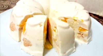 Торт без выпечки «Снежок»: нежный десерт за пару минут