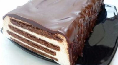 Торт без выпечки «Полосатый»