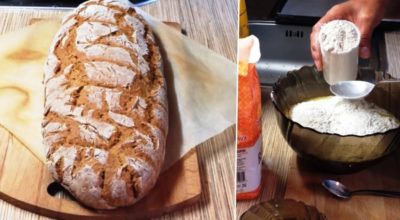 Бездрожжевой домашний хлеб на кефире