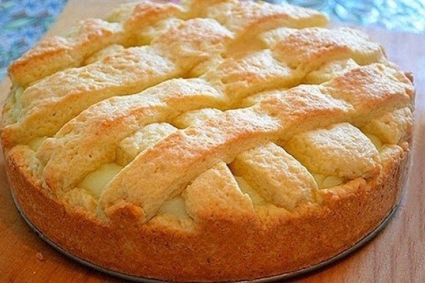 Яблочный пирог с заварным кремом, изображение №1