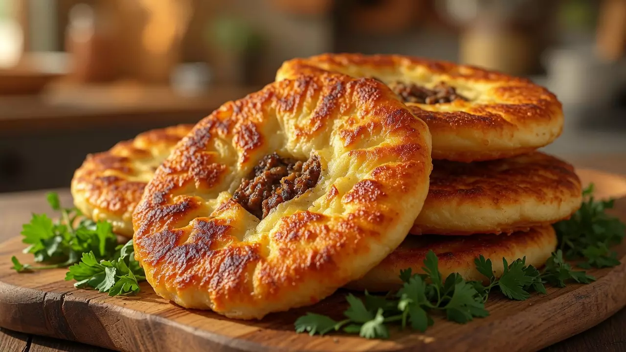 Домашние беляши с мясом на кефире