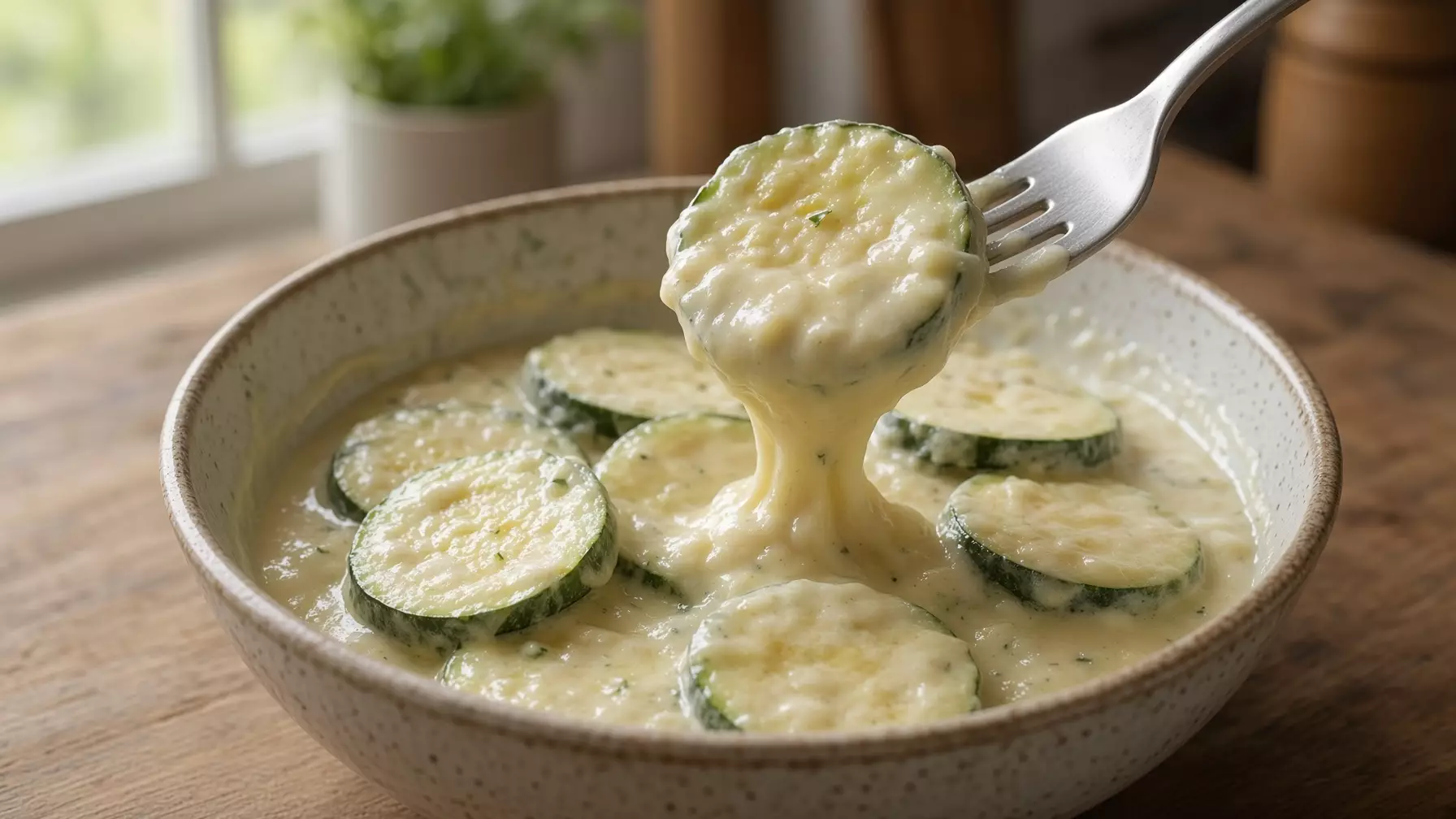 Кусочки кабачков покрыты кляром перед жаркой