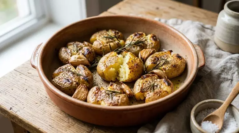Картофель по-португальски Batatas a Murro с чесноком и розмарином
